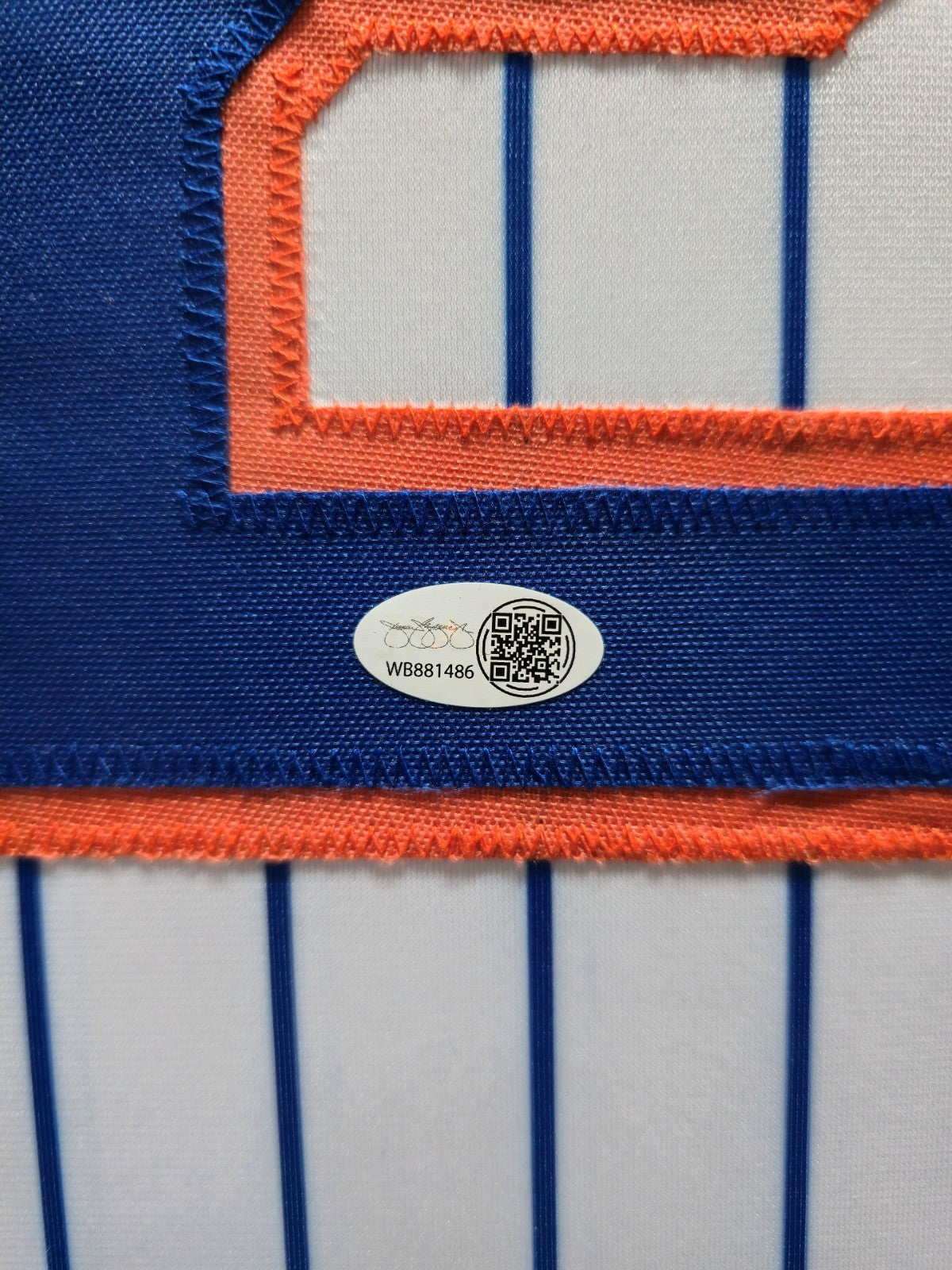 Framed New York Mets Luisangel Acuna Autographed Signed Jersey Jsa Coa