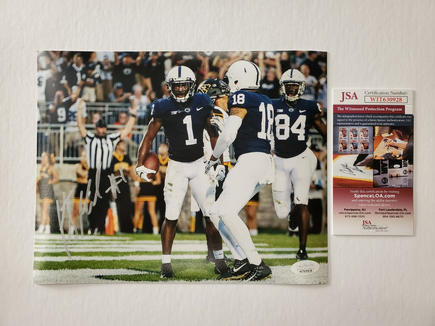 Penn State Nittany Lions Kj Hamler Autographed Signed 8X10 Photo Jsa Coa