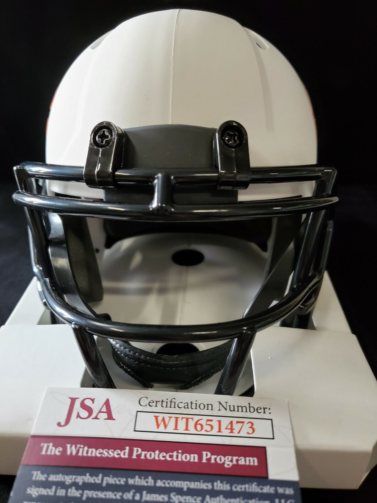 Chicago Bears Bobby Engram Signed Lunar Mini Helmet Jsa Coa