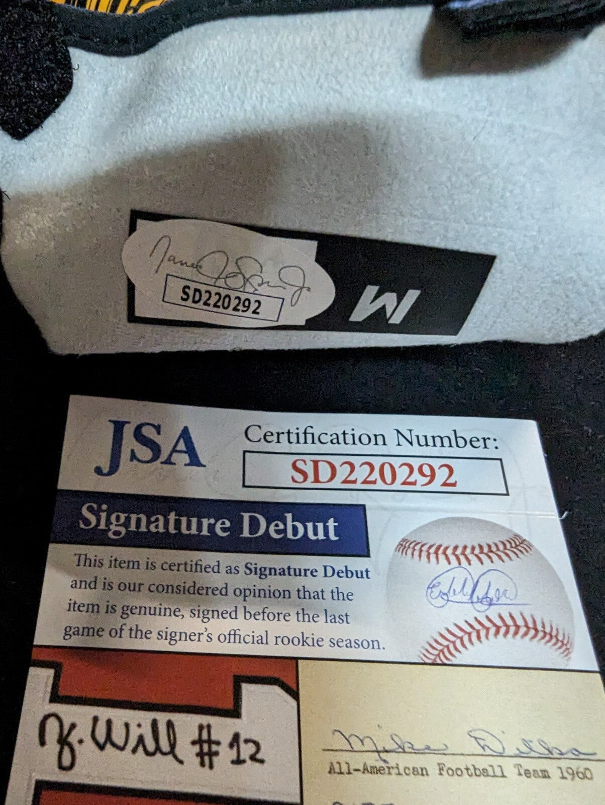 Pittsburgh Steelers Joey Porter Jr Signed Glove Jsa Coa