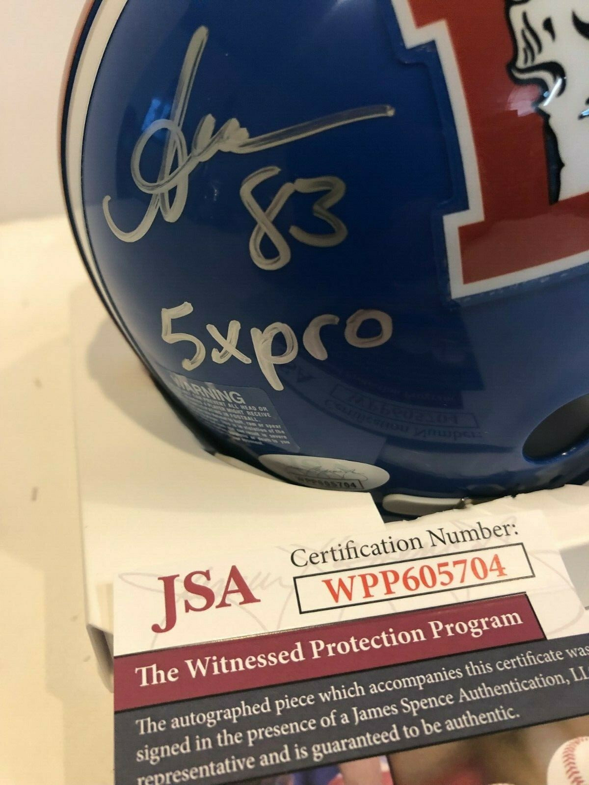 Anthony Miller Autographed Signed Inscribed Denver Broncos Mini Helmet Jsa Coa