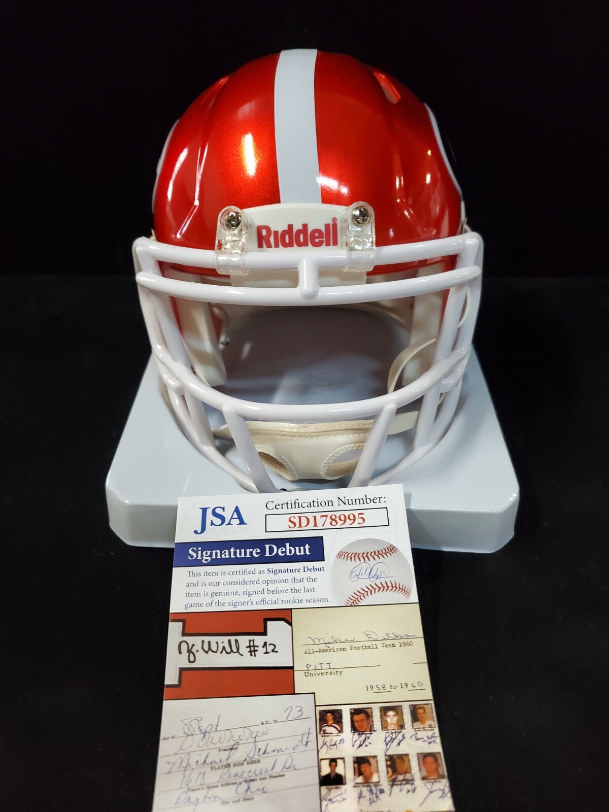 Georgia Bulldogs Nolan Smith Jr Autographed Signed Flash Mini Helmet Jsa Coa