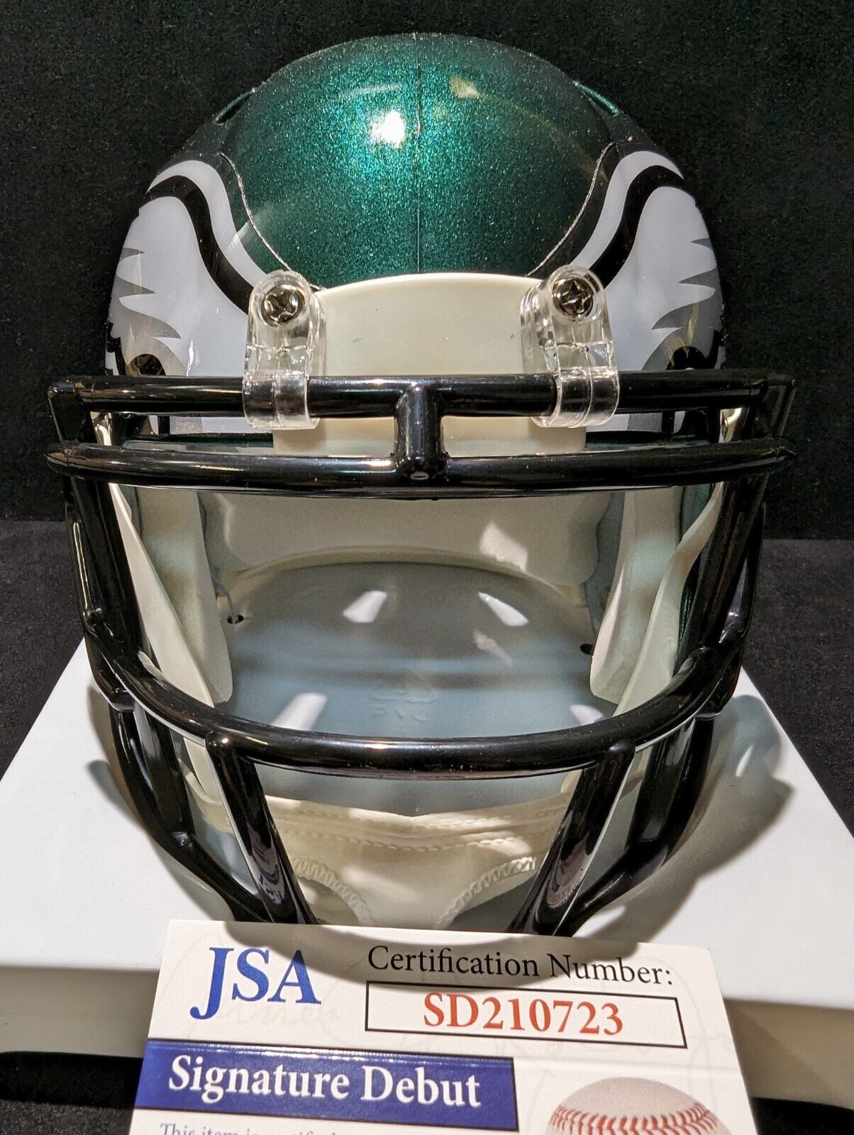 MVP Authentics Philadelphia Eagles Nolan Smith Jr Autographed Signed Speed Mini Helmet Jsa Coa 117 sports jersey framing , jersey framing