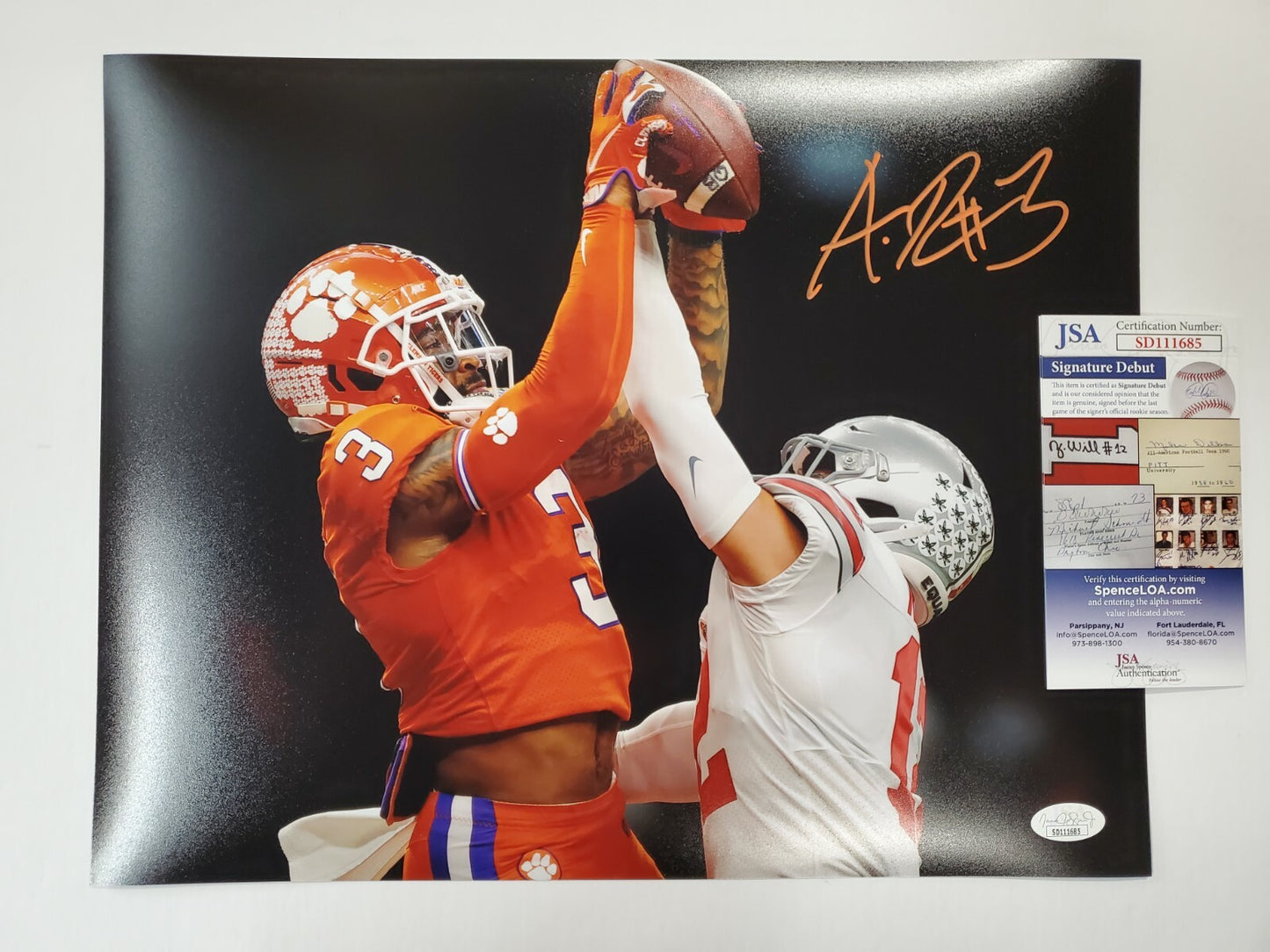 Clemson Tigers Amari Rodgers Autographed Signed 11X14 Photo Jsa Coa