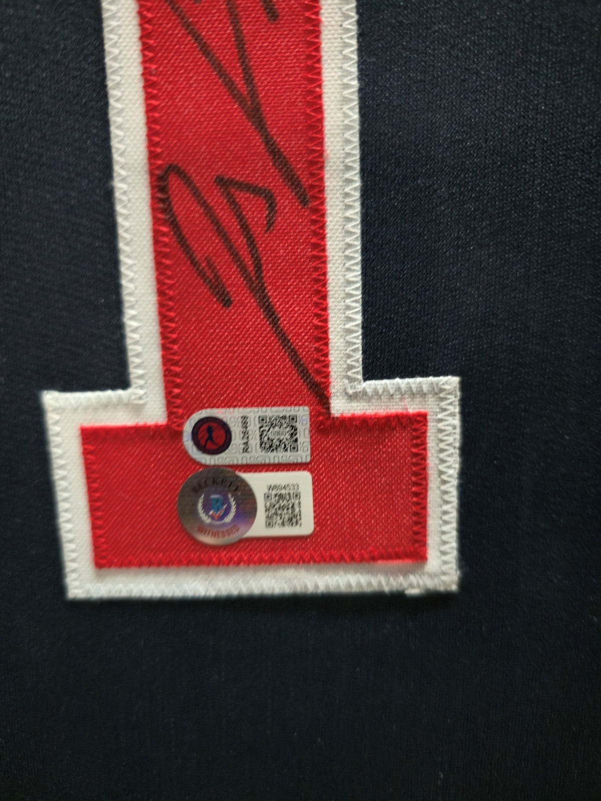 Framed Atlanta Braves Ronald Acuna Jr Autographed Jersey Beckett Hologram