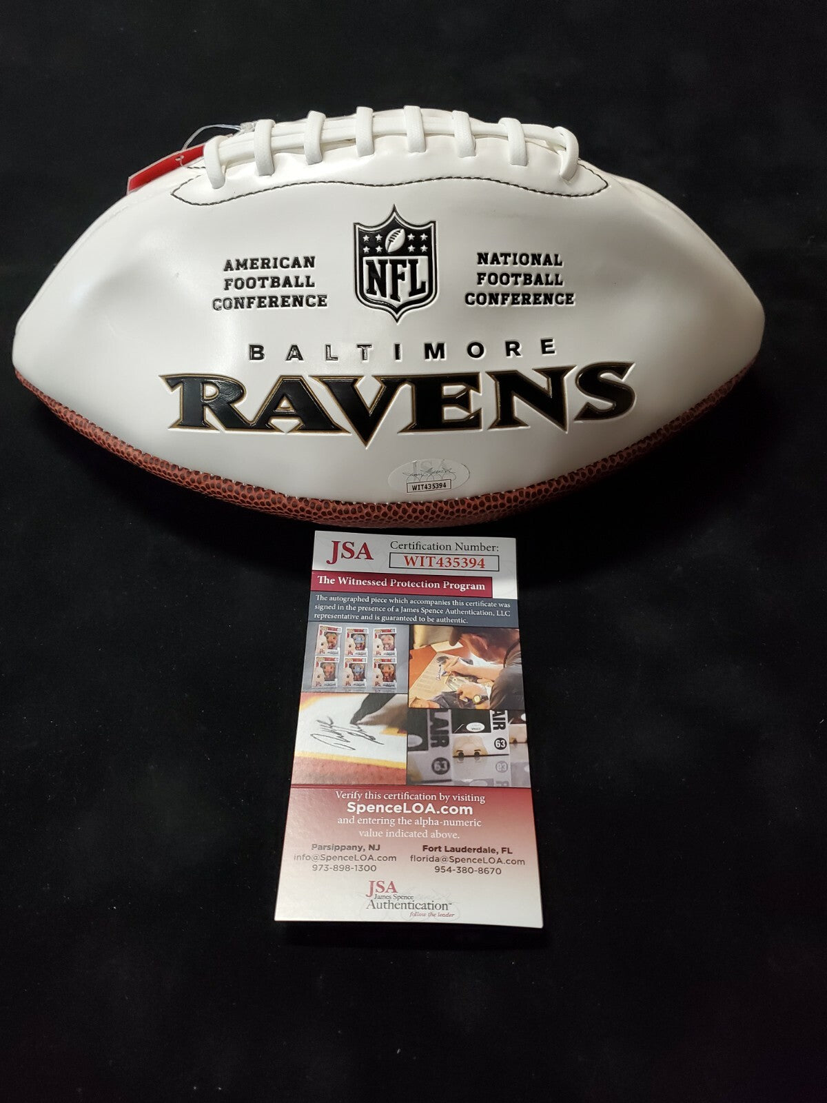 Marquise Brown Autographed Signed Baltimore Ravens Logo Football Jsa Coa