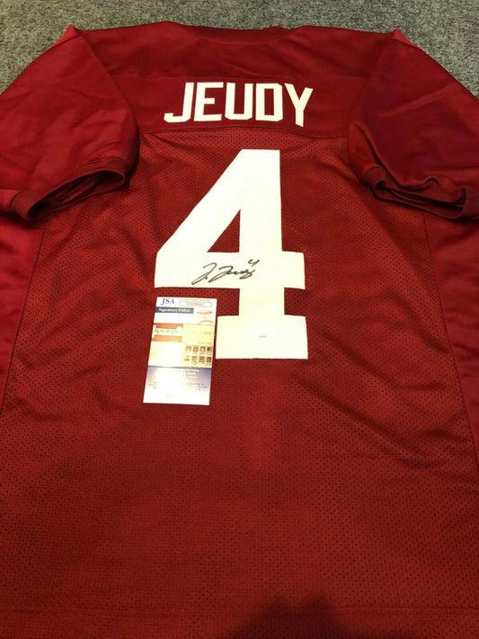 MVP Authentics Alabama Crimson Tide Jerry Jeudy Autographed Signed Jersey Jsa Coa 125.10 sports jersey framing , jersey framing