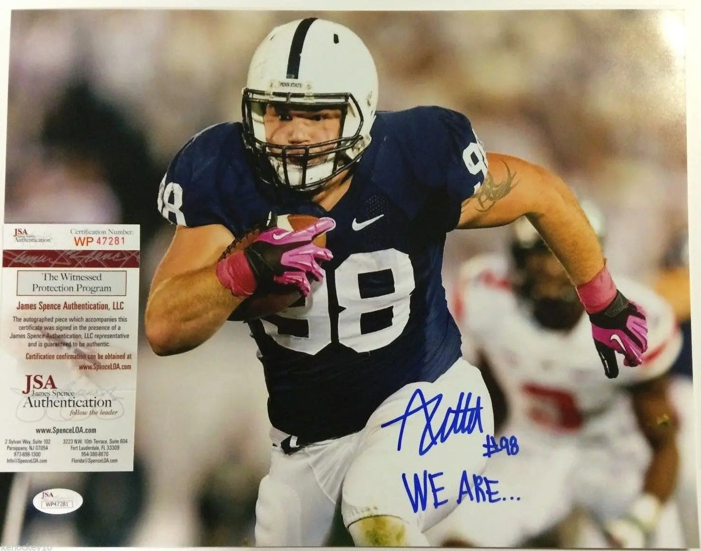MVP Authentics Anthony Zettel Autographed Signed Inscribed Penn State 11X14 Photo Jsa Coa 72 sports jersey framing , jersey framing