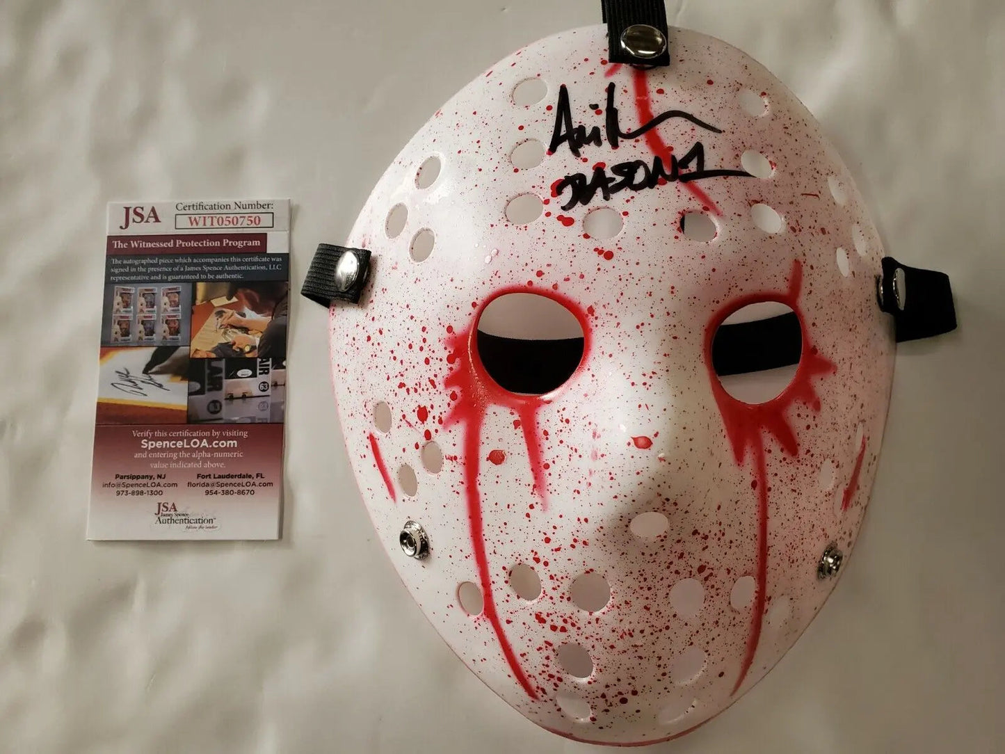 MVP Authentics Ari Lehman Signed Inscribed Jason Voorhees Friday The 13Th Mask Jsa Coa 53.10 sports jersey framing , jersey framing