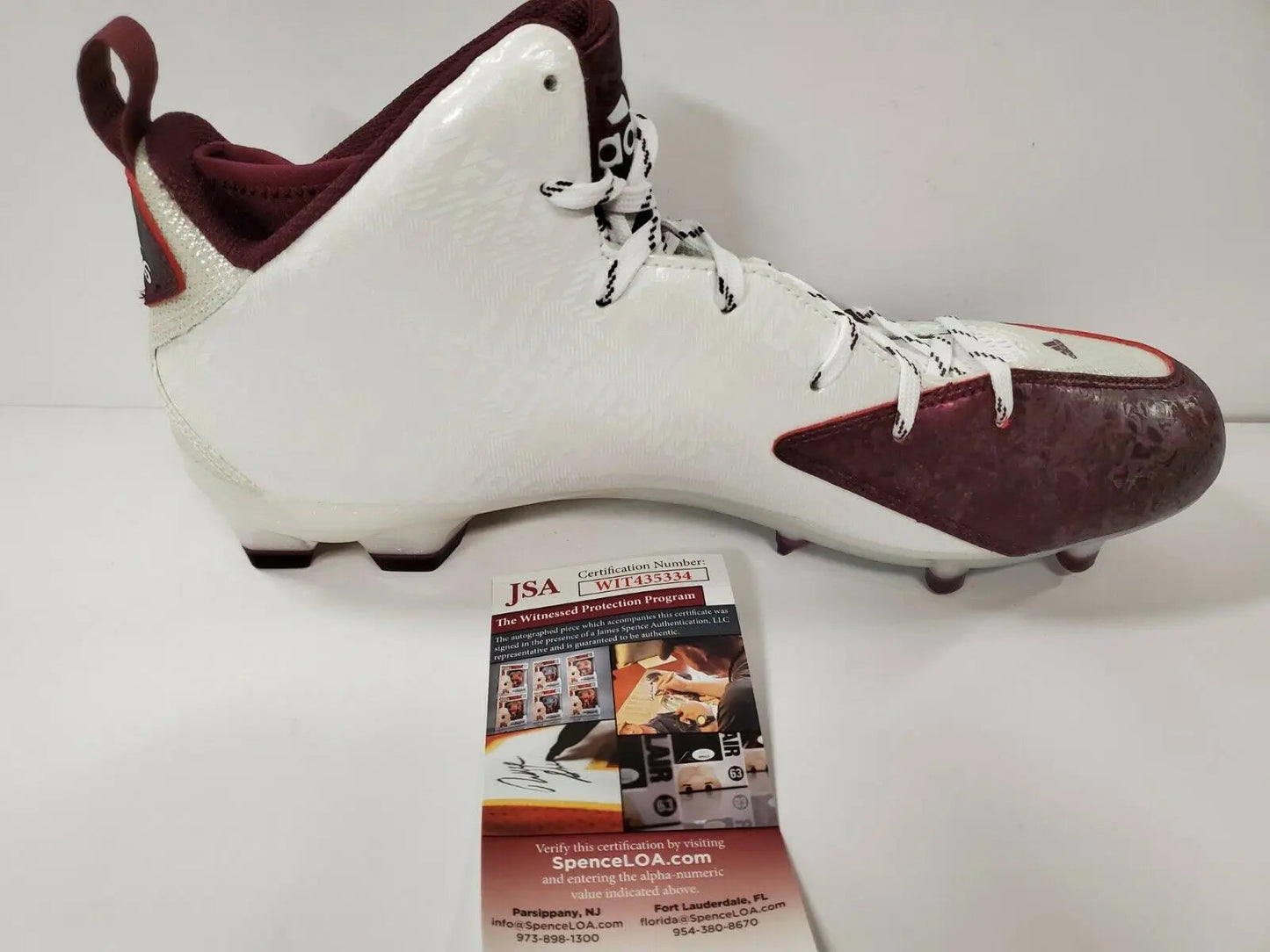 MVP Authentics Baltimore Ravens Marquise Brown Autographed Signed Adidas Cleat Jsa Coa 161.10 sports jersey framing , jersey framing