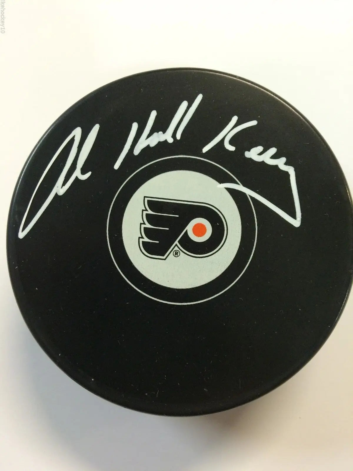 MVP Authentics Bob Kelly Autographed Signed Philadelphia Flyers Logo Puck 18 sports jersey framing , jersey framing