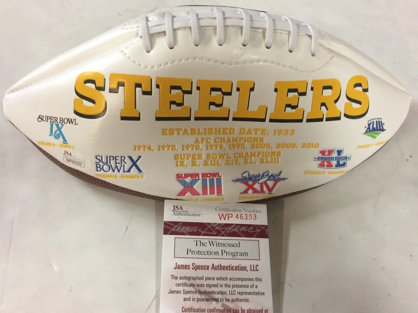 MVP Authentics Brett Keisel Autographed Signed Pittsburgh Steelers Logo Football Jsa Coa 108 sports jersey framing , jersey framing