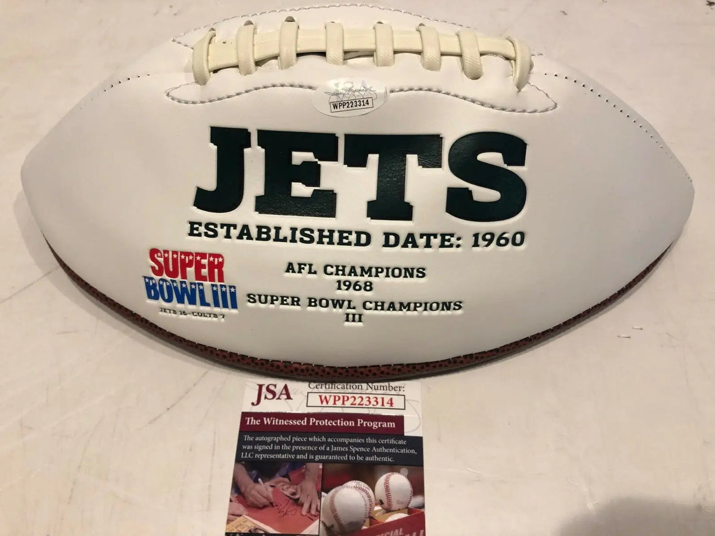 MVP Authentics DARRON LEE AUTOGRAPHED SIGNED N.Y. JETS LOGO FOOTBALL JSA COA 35.99 sports jersey framing , jersey framing