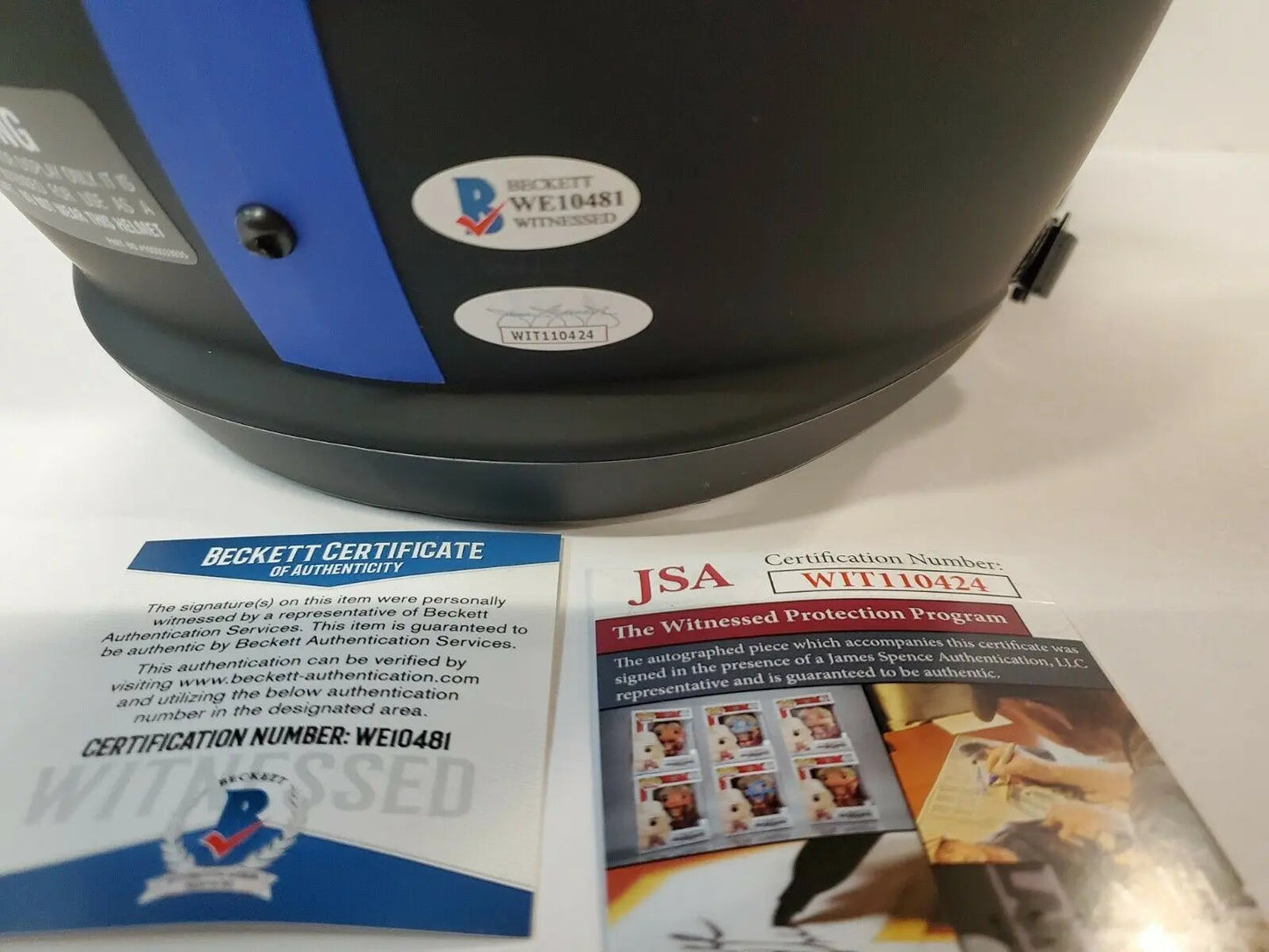 MVP Authentics Daniel Jones Darius Slayton Autographed Ny Giants Eclipse Replica Helmet 2X Coa 449.10 sports jersey framing , jersey framing