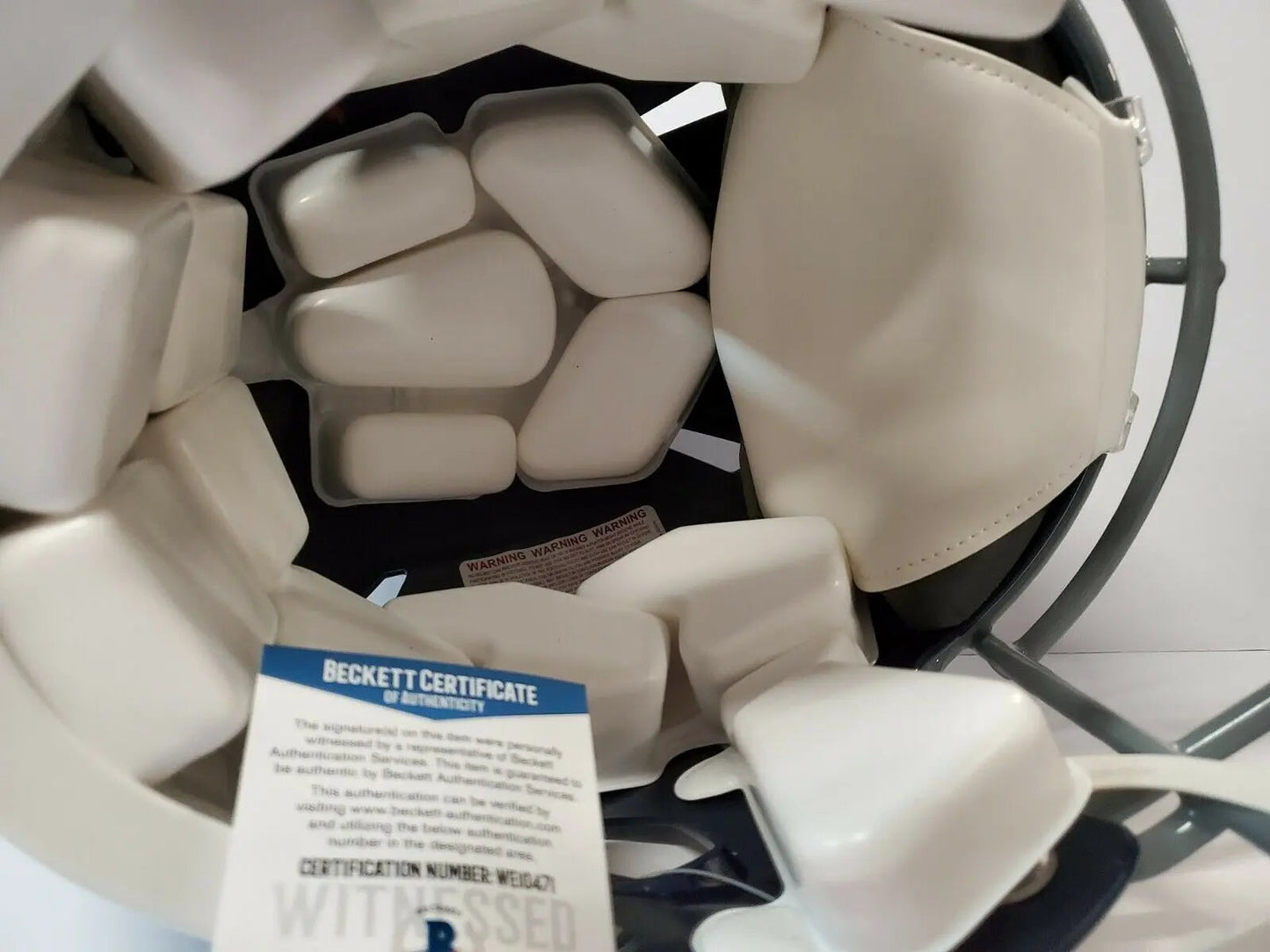 MVP Authentics Daniel Jones Signed Ny Giants Full Size Speed Authentic Helmet Beckett Coa 449.10 sports jersey framing , jersey framing