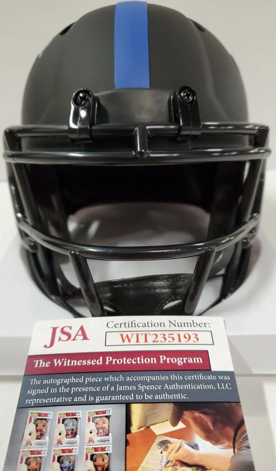 MVP Authentics Darius Slayton Autographed Signed New York Giants Eclipse Mini Helmet Jsa Coa 107.10 sports jersey framing , jersey framing