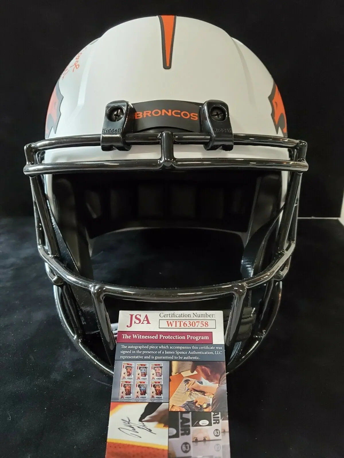 MVP Authentics Denver Broncos Kj Hamler Autographed Inscribed Full Sz Lunar Rep Helmet Jsa Coa 315 sports jersey framing , jersey framing