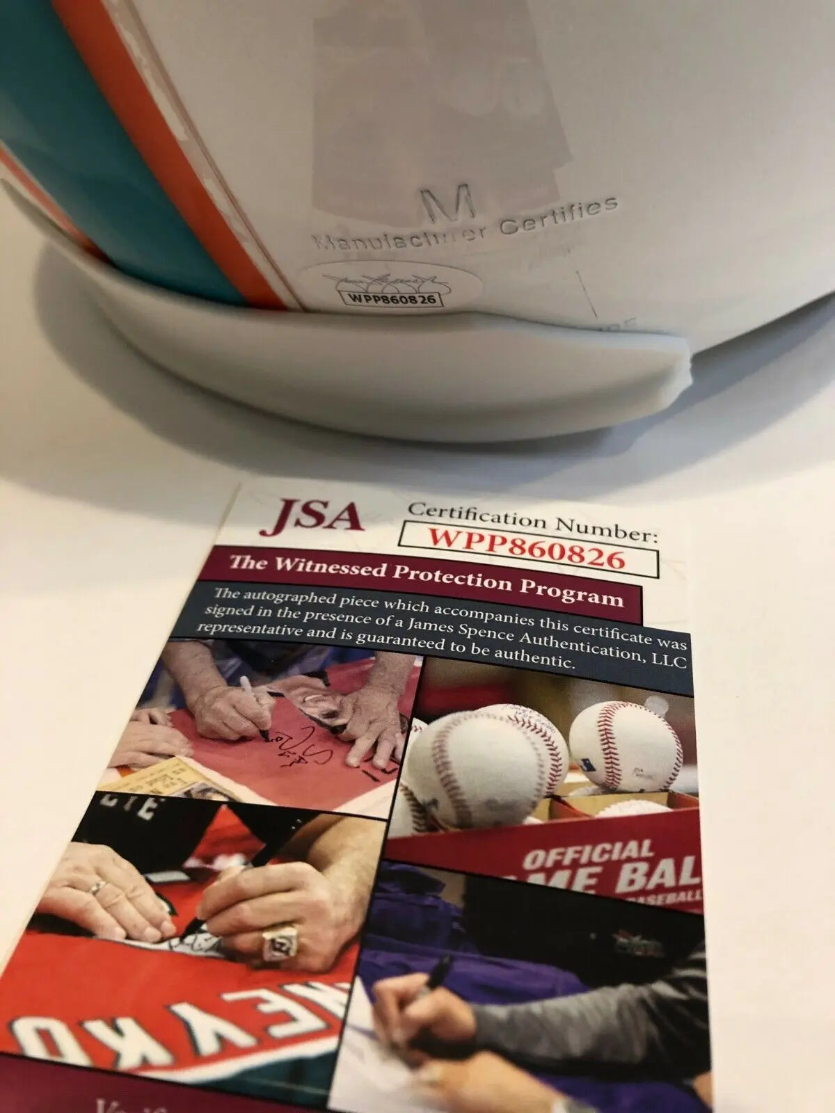 MVP Authentics Devante Parker Signed Miami Dolphins Replica Full Size Helmet Jsa Coa 260.10 sports jersey framing , jersey framing