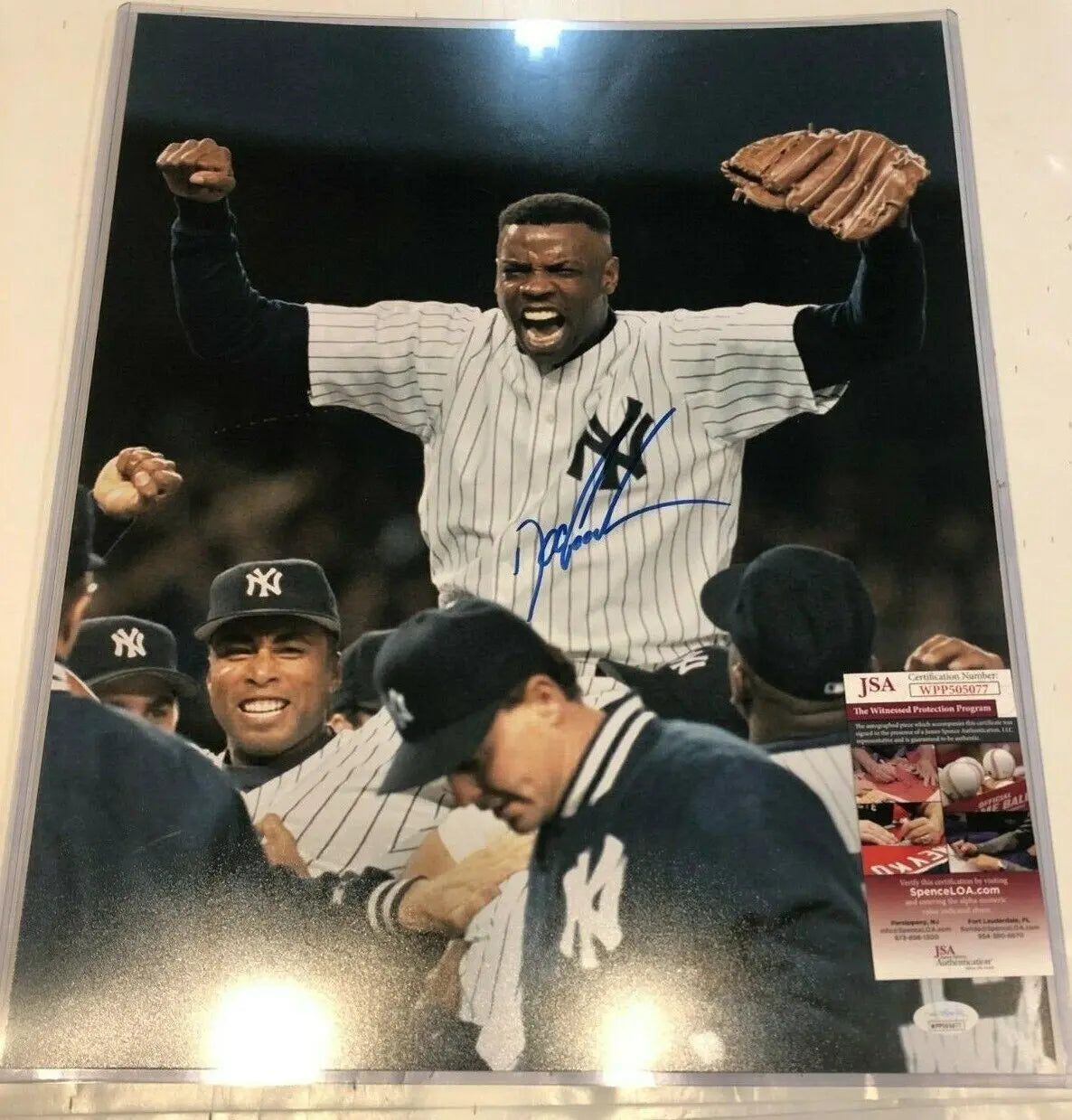 MVP Authentics Dwight Gooden Autographed Signed N.Y. Yankees 16X20 Photo Jsa Coa 72 sports jersey framing , jersey framing