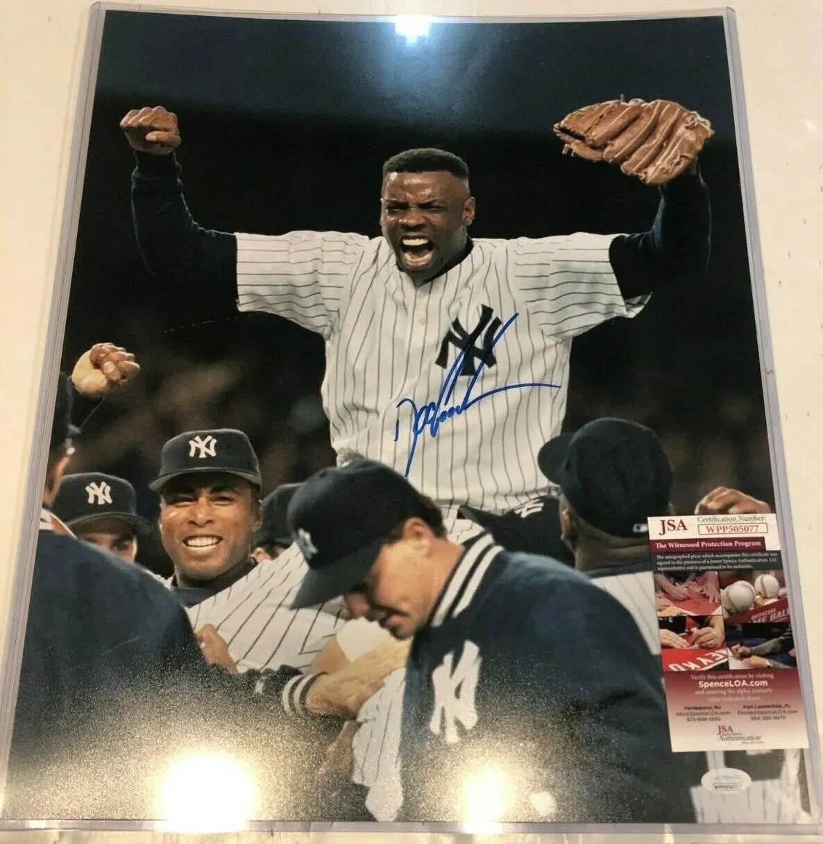 MVP Authentics Dwight Gooden Autographed Signed N.Y. Yankees 16X20 Photo Jsa Coa 72 sports jersey framing , jersey framing