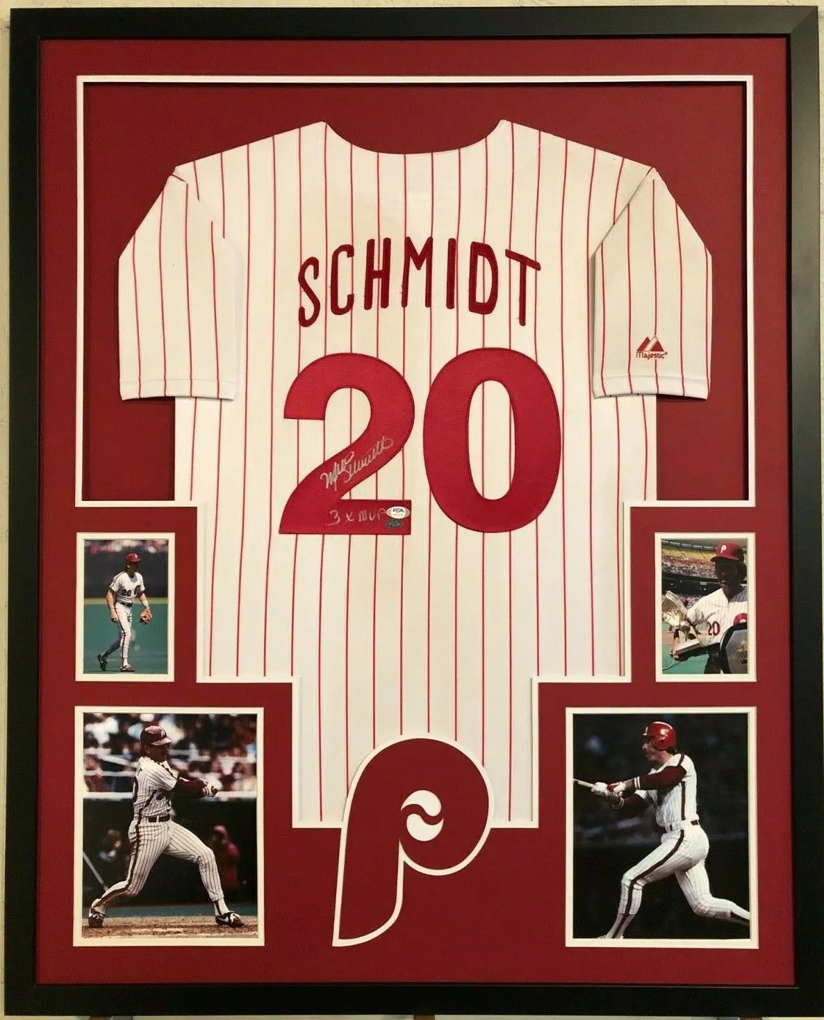 Framed Philadelphia Phillies Mike Schmidt Autographed Signed Insc Jers –  MVP Authentics
