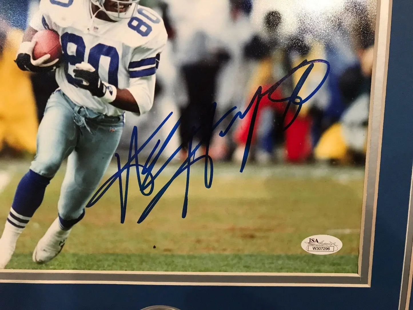 MVP Authentics Framed Signed Autographed Alvin Harper Dallas Cowboys 8X10 Photo Jsa Holo 90 sports jersey framing , jersey framing