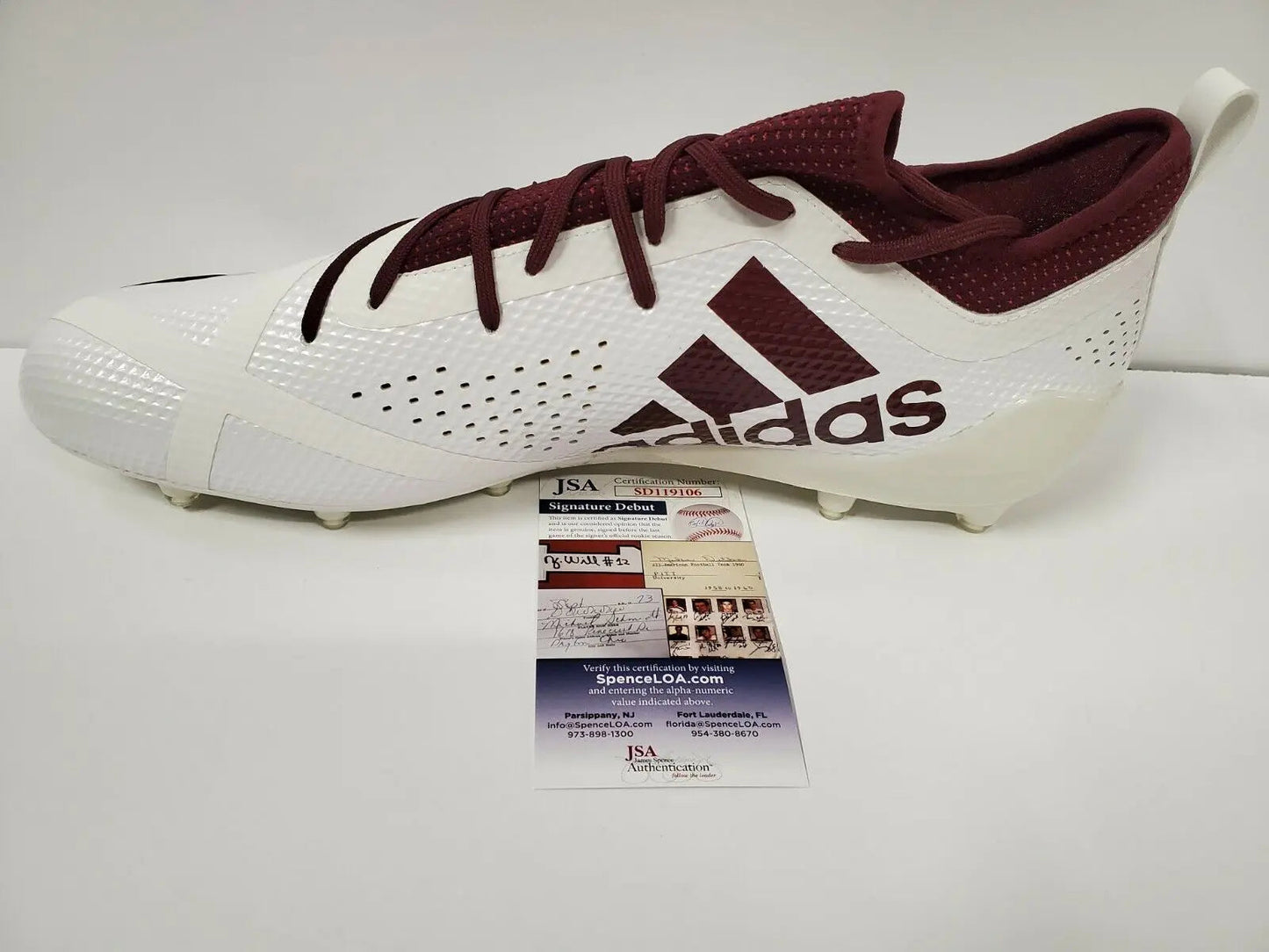 MVP Authentics Frank Darby Autographed Signed Adidas Cleat Jsa Coa 107.10 sports jersey framing , jersey framing