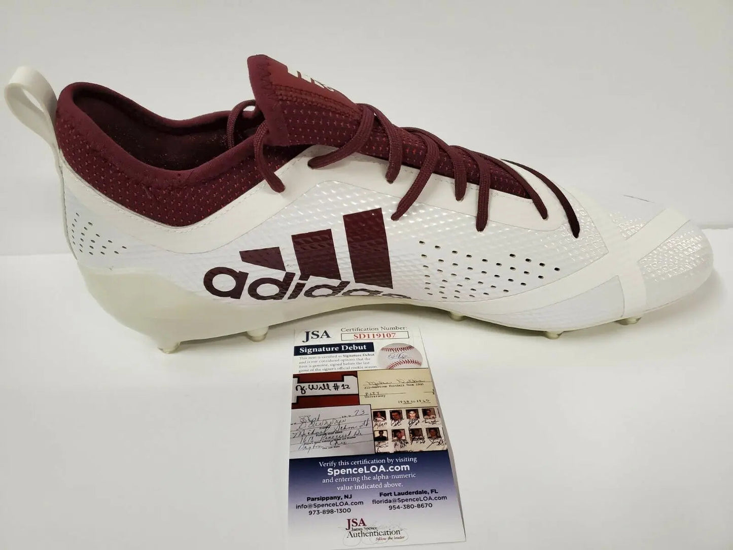 MVP Authentics Frank Darby Autographed Signed Adidas Cleat Jsa Coa 107.10 sports jersey framing , jersey framing