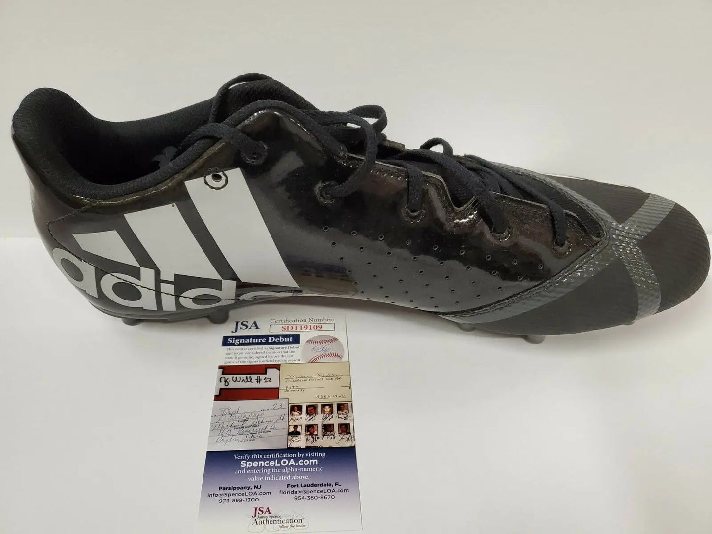 MVP Authentics Frank Darby Autographed Signed Adidas Cleat Jsa Coa 107.10 sports jersey framing , jersey framing