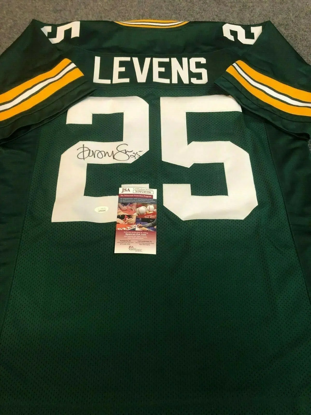G.B. Packers Dorsey Levens Autographed Signed Jersey Jsa Coa