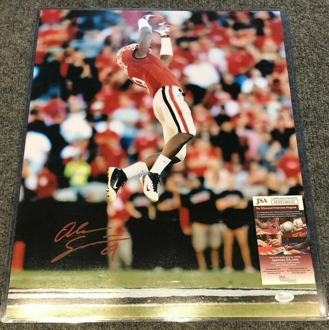 MVP Authentics Georgia Bulldogs Alec Ogletree Autographed Signed 16X20 Photo Jsa Coa 80.10 sports jersey framing , jersey framing