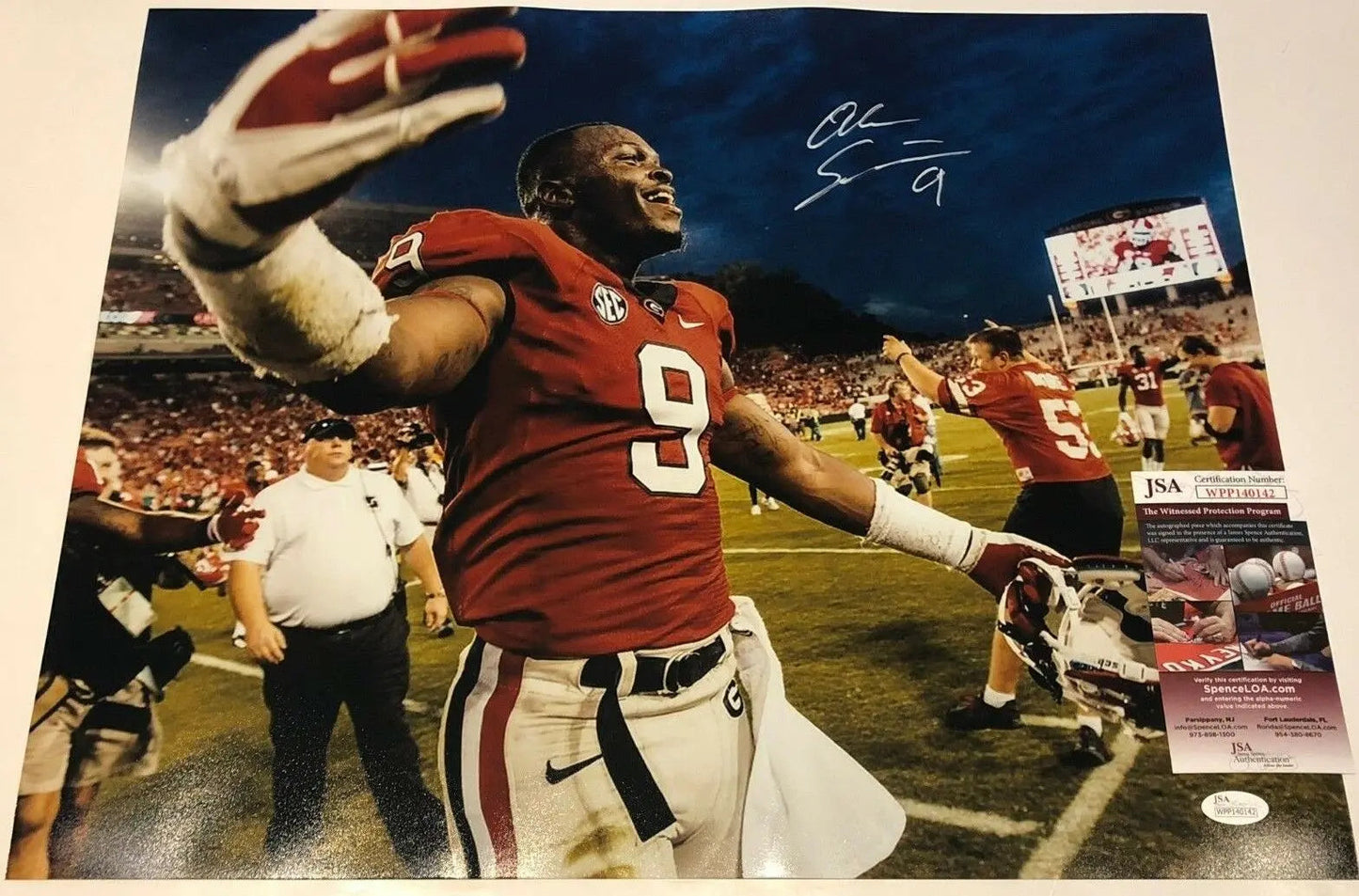 MVP Authentics Georgia Bulldogs Alec Ogletree Autographed Signed 16X20 Photo Jsa Coa 81 sports jersey framing , jersey framing