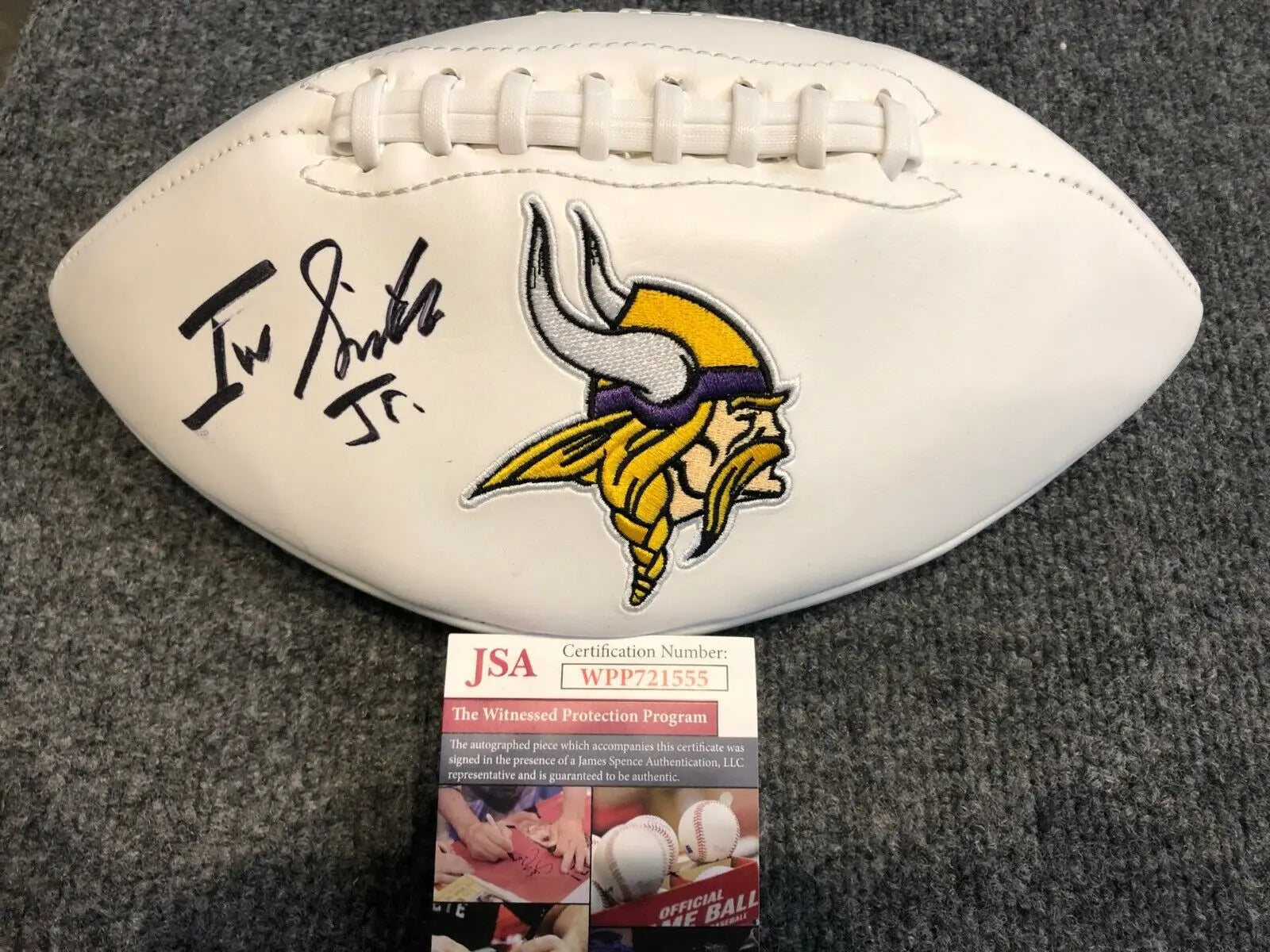 Irv Smith Jr Autographed Signed Minnesota Vikings Logo Football Jsa Co –  MVP Authentics