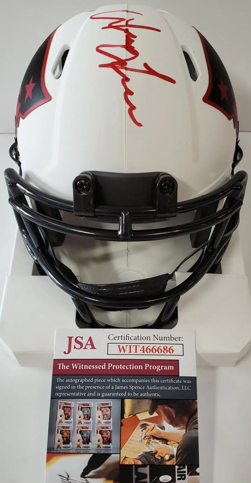 MVP Authentics Irving Fryar Autographed New England Patriots Lunar Eclipse Mini Helmet Jsa Coa 89.10 sports jersey framing , jersey framing