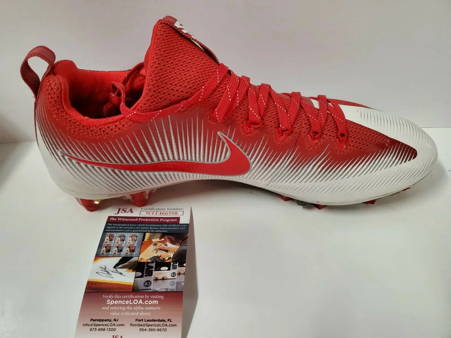 MVP Authentics Irving Fryar Autographed Signed Cleat Jsa Coa 107.10 sports jersey framing , jersey framing