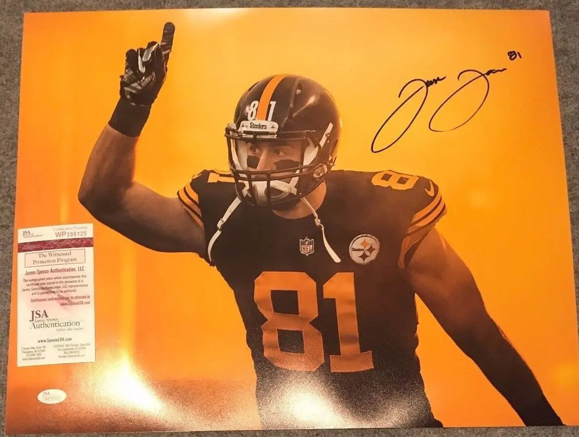 MVP Authentics Jesse James Autographed Signed Pittsburgh Steelers 16X20 Photo Jsa Coa 90 sports jersey framing , jersey framing