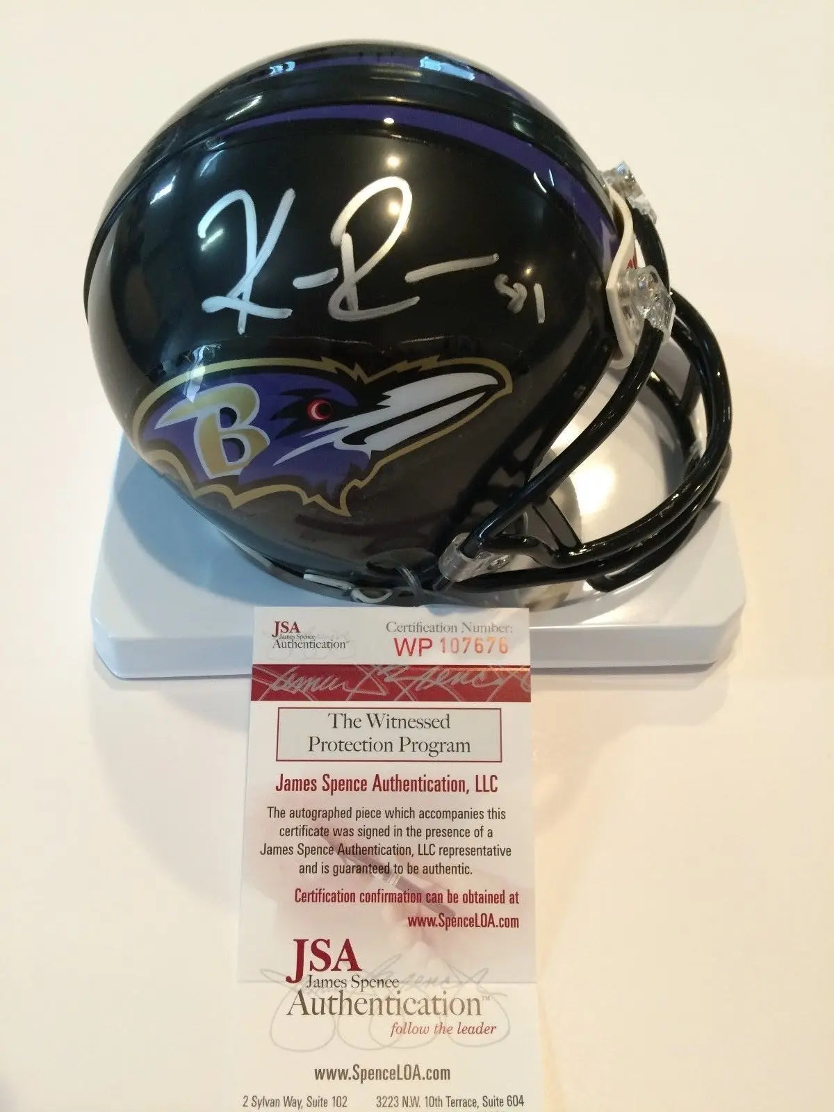 MVP Authentics Keenan Reynolds Autographed Signed Baltimore Ravens Mini Helmet Jsa Coa 90 sports jersey framing , jersey framing