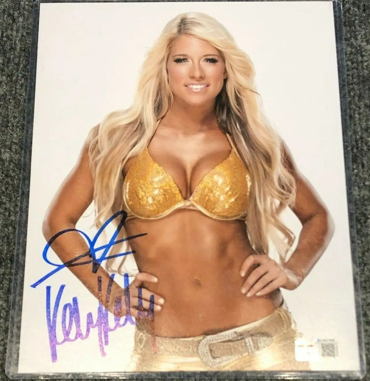 MVP Authentics Kelly Kelly Autographed Signed Wwe 8X10 Photo Tristar Holo 26.10 sports jersey framing , jersey framing