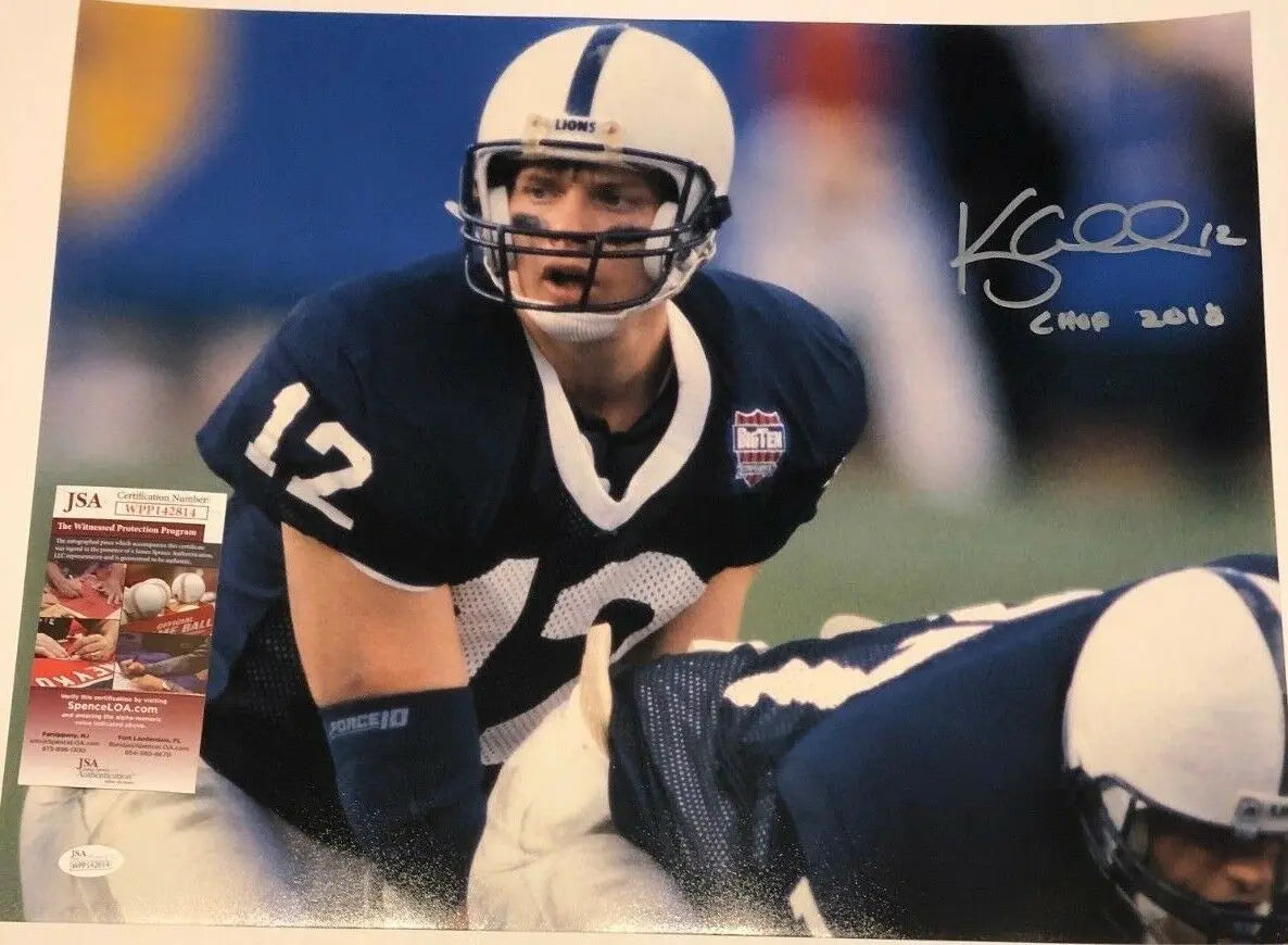 MVP Authentics Kerry Collins Autographed Signed Inscribed Penn State 16X20 Photo Jsa Coa 108 sports jersey framing , jersey framing