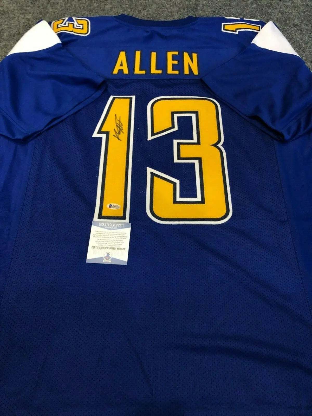Keenan Allen Los Angeles Chargers Game-Used #13 Navy Jersey vs. Seattle  Seahawks on October 23 2022