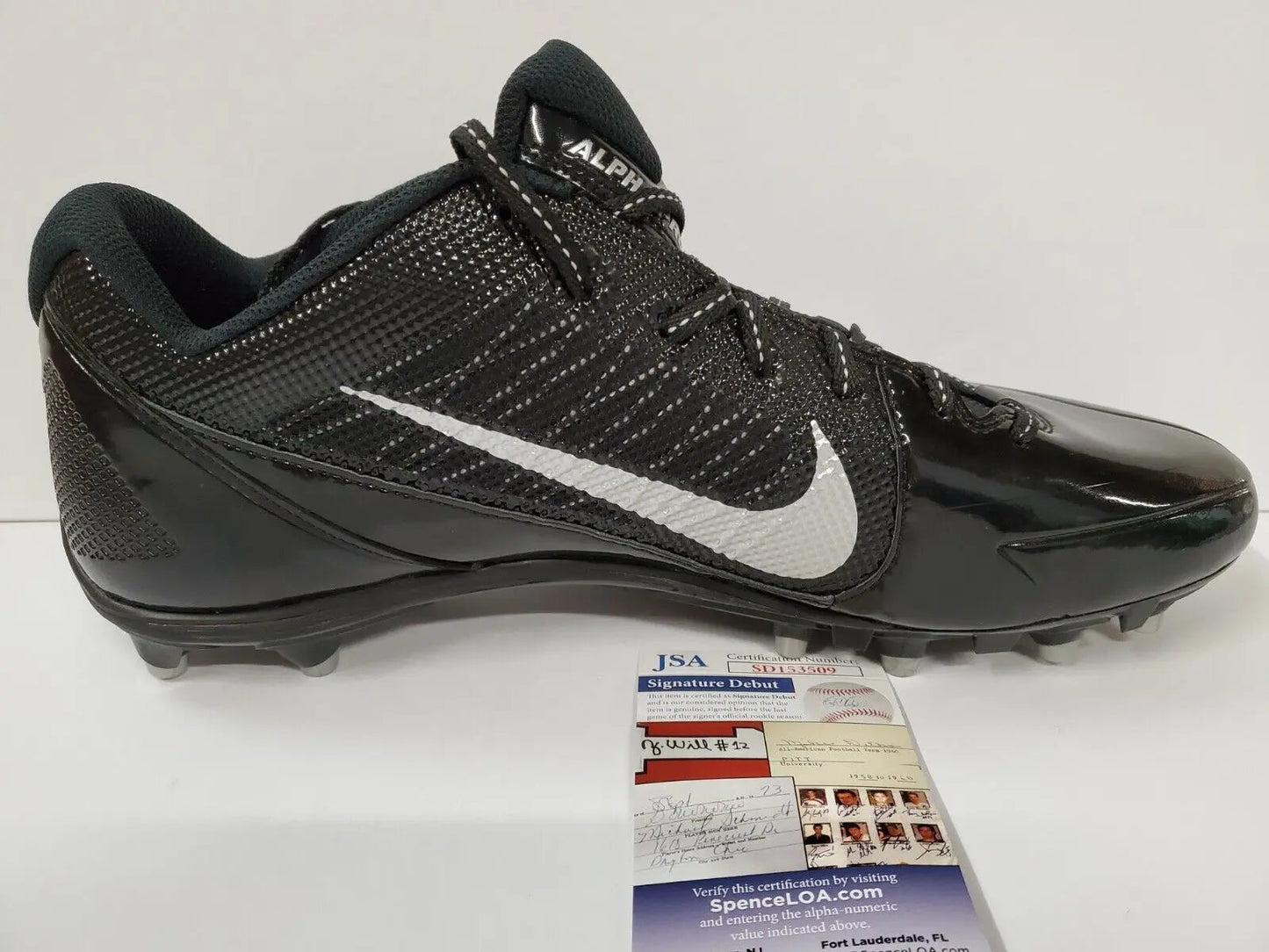 MVP Authentics Las Vegas Raiders Tre'von Moehrig Autographed Signed Cleat Jsa Coa 121.50 sports jersey framing , jersey framing