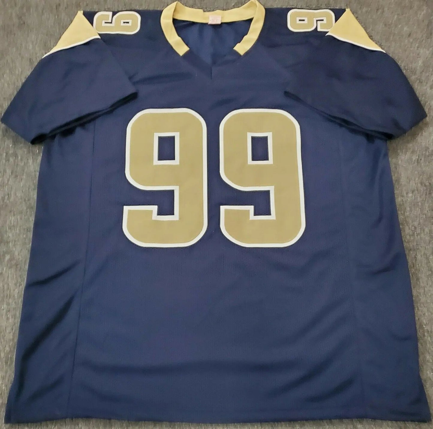 MVP Authentics Los Angeles Rams Aaron Donald Autographed Signed Jersey Jsa Coa 251.10 sports jersey framing , jersey framing