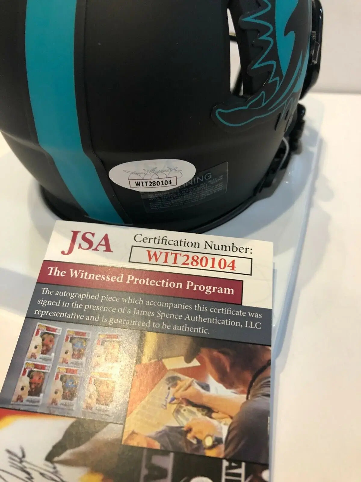 MVP Authentics Lynn Bowden Autographed Signed Miami Dolphins Eclipse Mini Helmet Jsa Coa 134.10 sports jersey framing , jersey framing