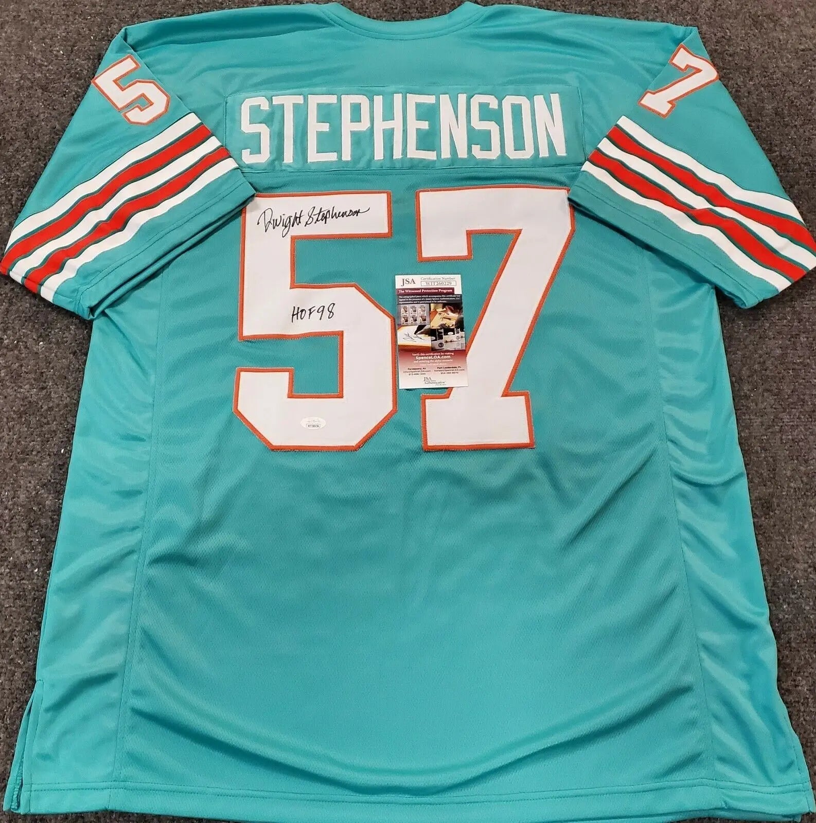 Miami Dolphins Dwight Stephenson Autographed Signed Inscribed Jersey J –  MVP Authentics