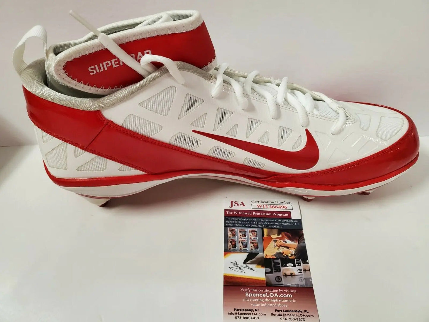 MVP Authentics Mike Quick Autographed Signed Cleat Jsa Coa 98.10 sports jersey framing , jersey framing