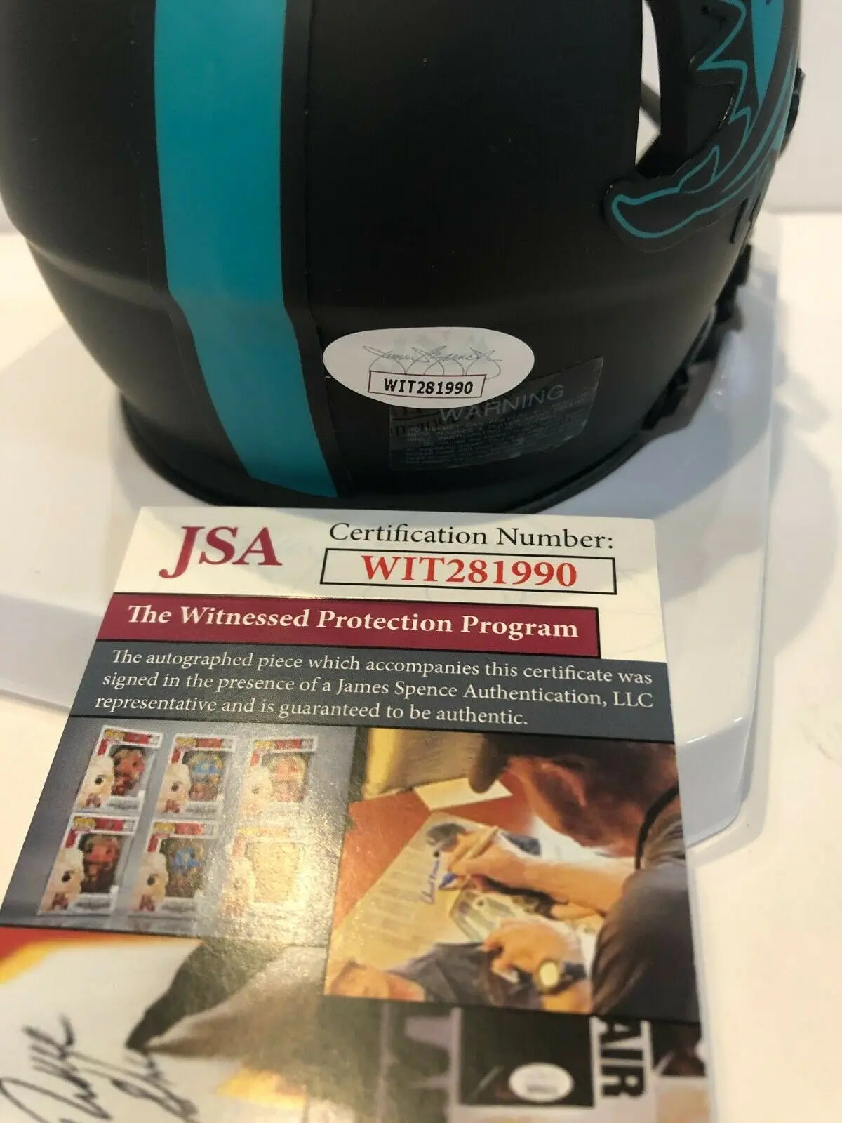 MVP Authentics Myles Gaskin Autographed Signed Miami Dolphins Eclipse Mini Helmet Jsa Coa 107.10 sports jersey framing , jersey framing