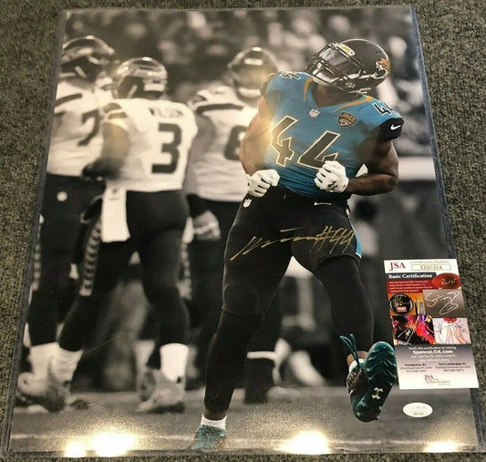 MVP Authentics Myles Jack Autographed Signed Jacksonville Jaguars 16X20 Photo Jsa Coa 89.10 sports jersey framing , jersey framing