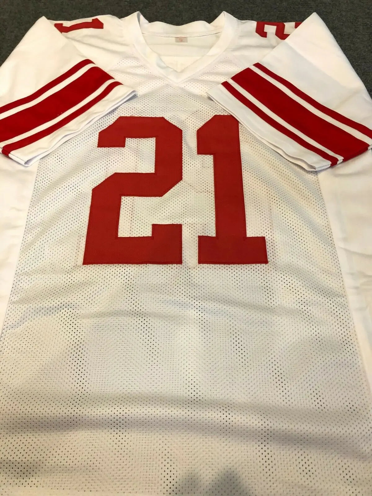 MVP Authentics N.Y. Giants Tiki Barber Autographed Signed Jersey Jsa Coa 107.10 sports jersey framing , jersey framing