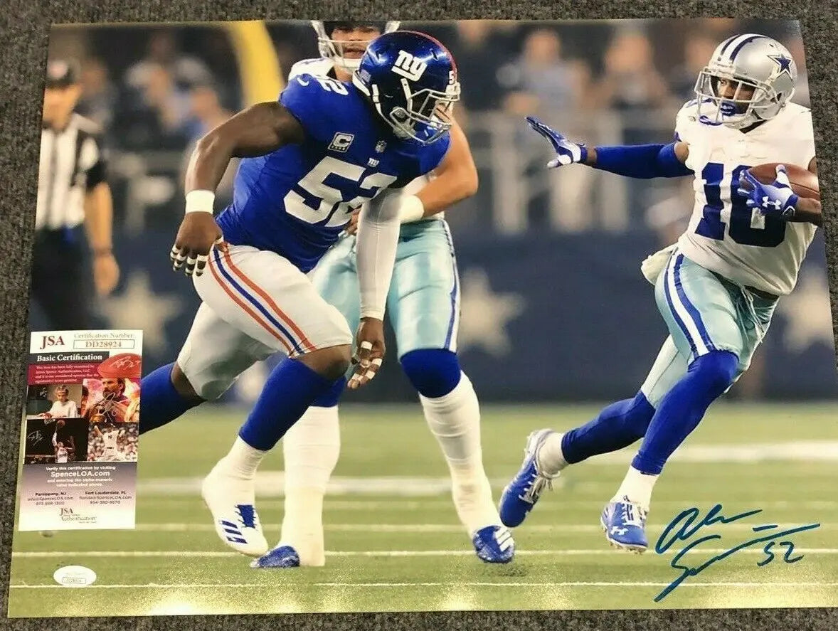 MVP Authentics New York Giants Alec Ogletree Autographed Signed 16X20 Photo Jsa Coa 35.10 sports jersey framing , jersey framing