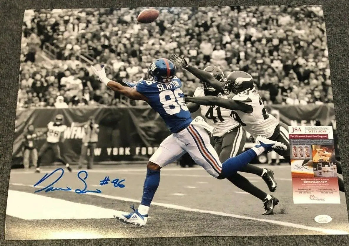 MVP Authentics New York Giants Darius Slayton Autographed Signed 16X20 Photo Jsa Coa 89.10 sports jersey framing , jersey framing